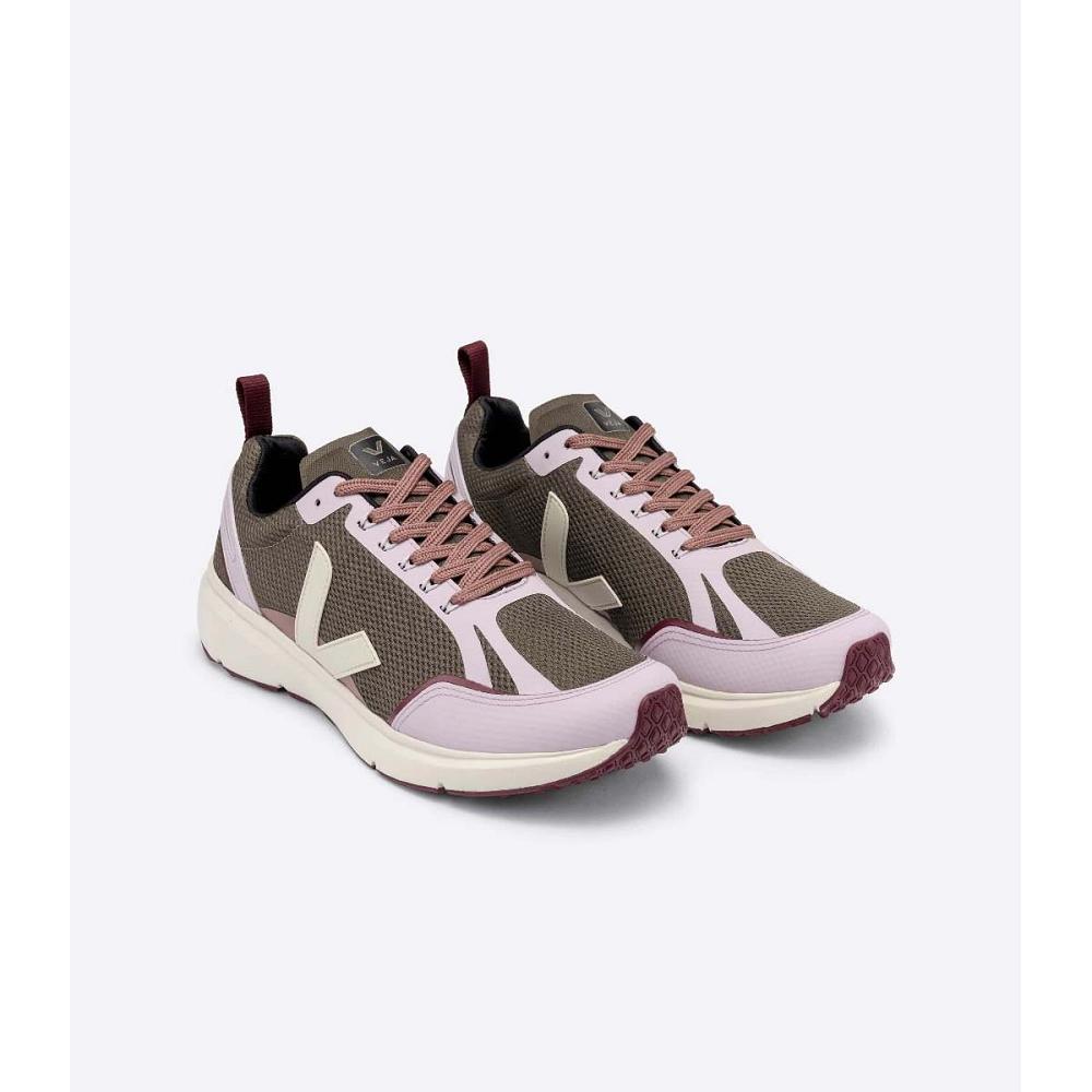 Veja CONDOR 2 ALVEOMESH Schoenen Dames Khaki/Pink | NL 492GSO